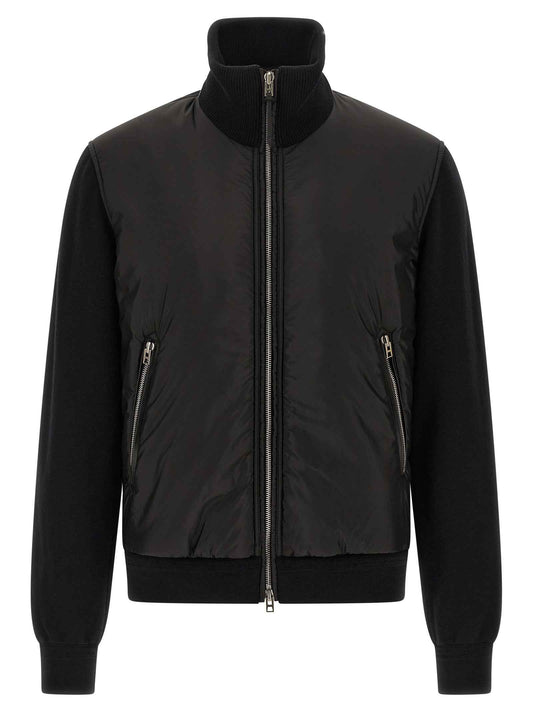 Black Wool Bomber