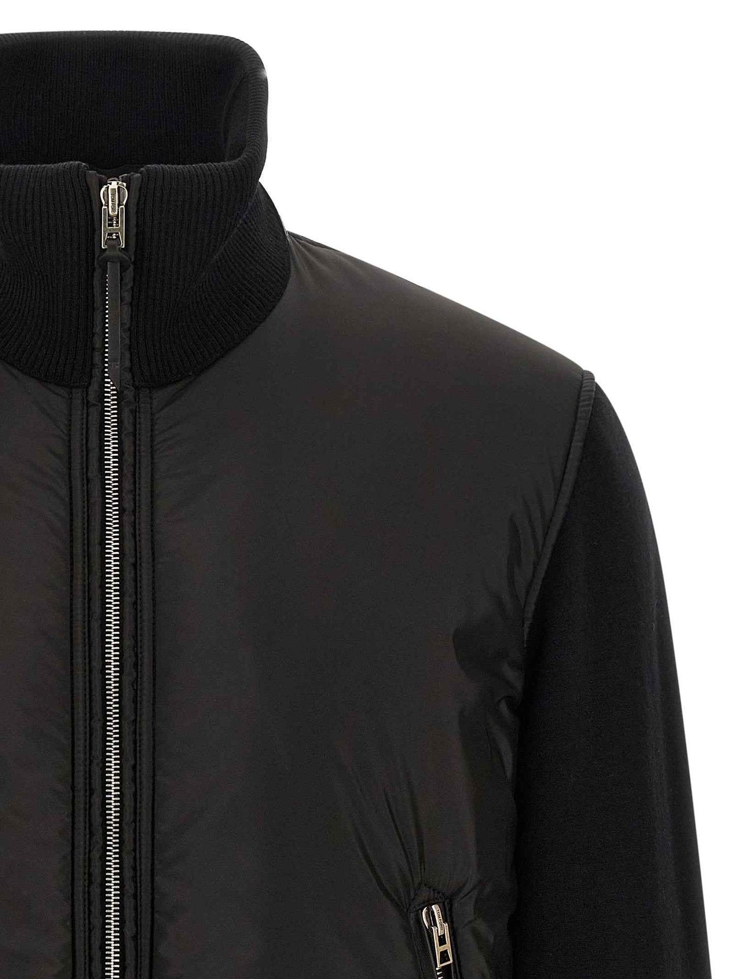 Black Wool Bomber