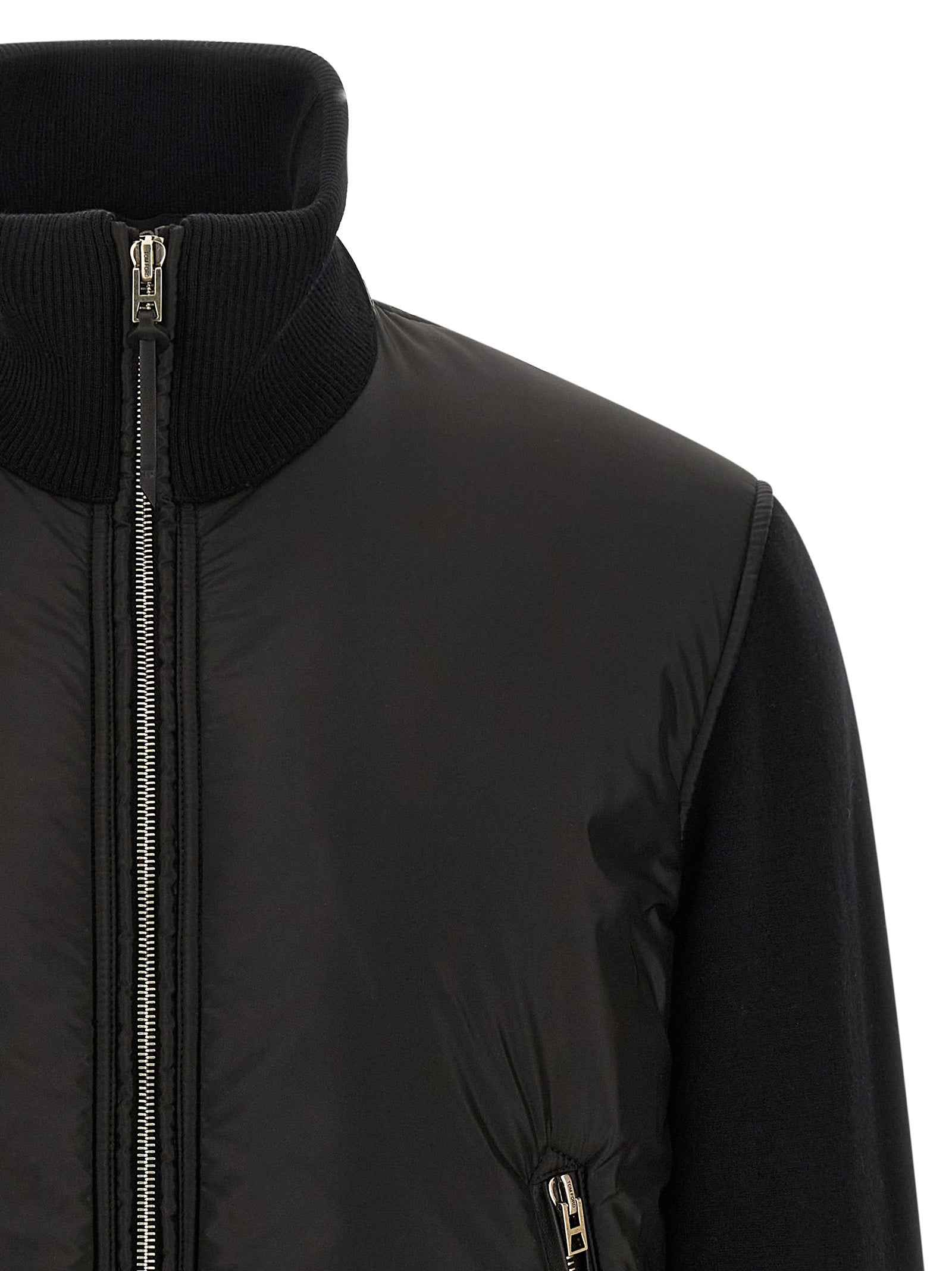 Black Wool Bomber