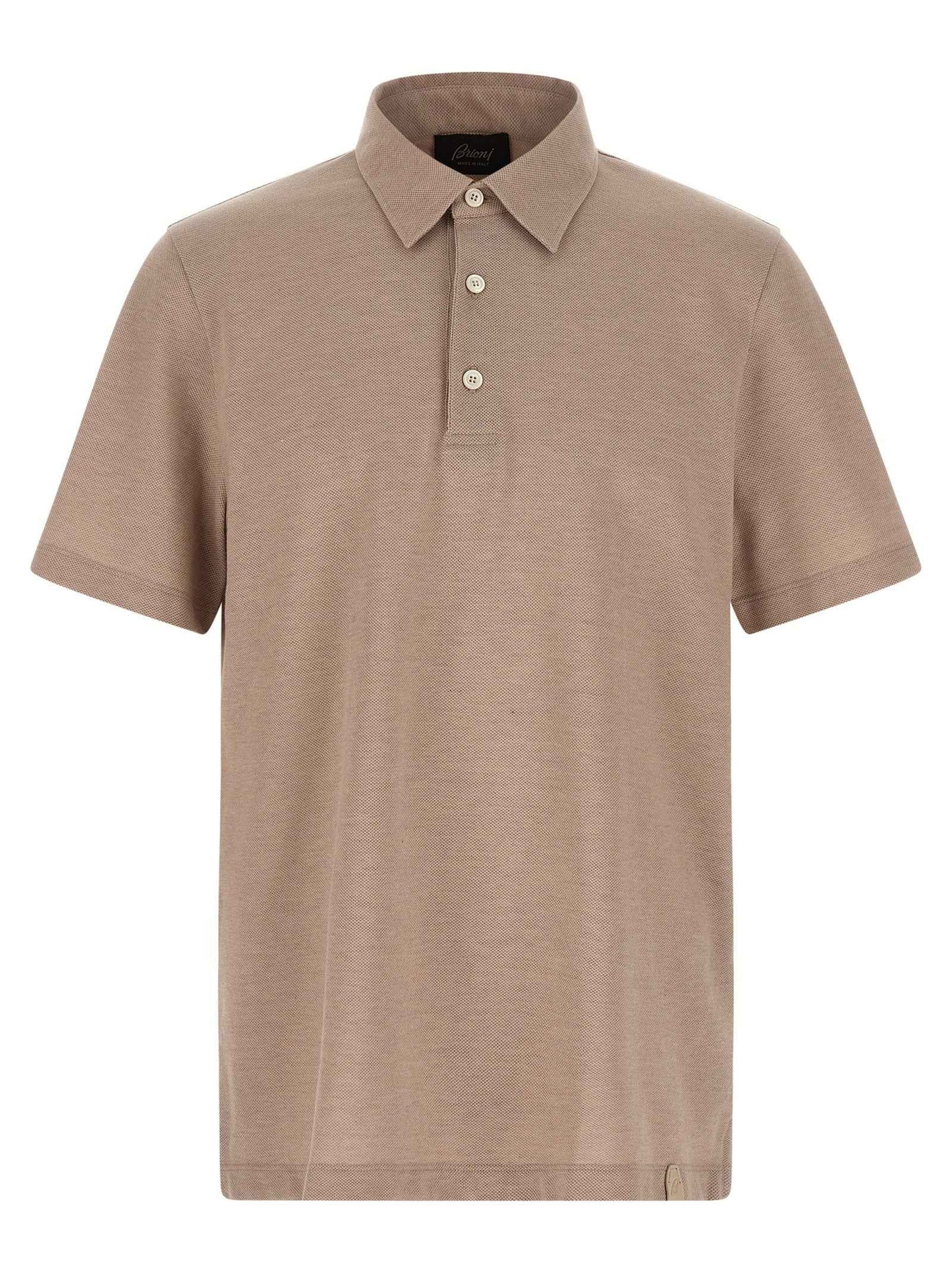 Beige Cotton Polo Shirt