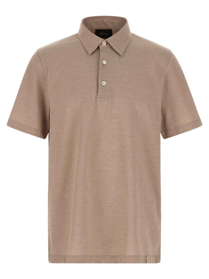 Beige Cotton Polo Shirt
