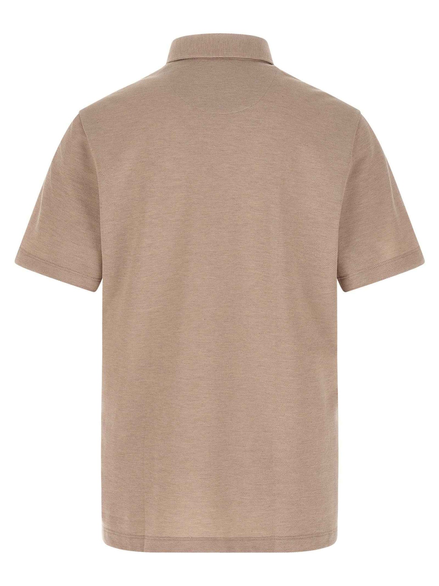 Beige Cotton Polo Shirt