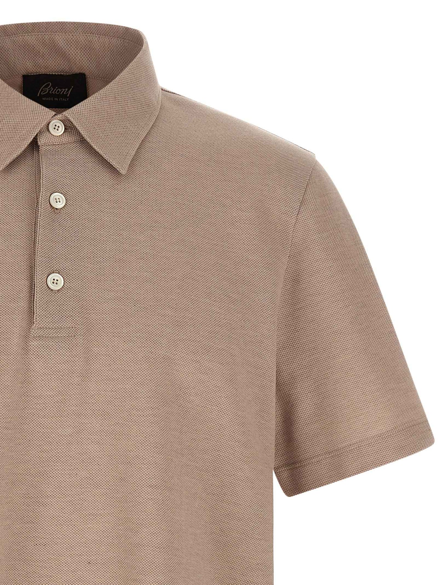 Beige Cotton Polo Shirt
