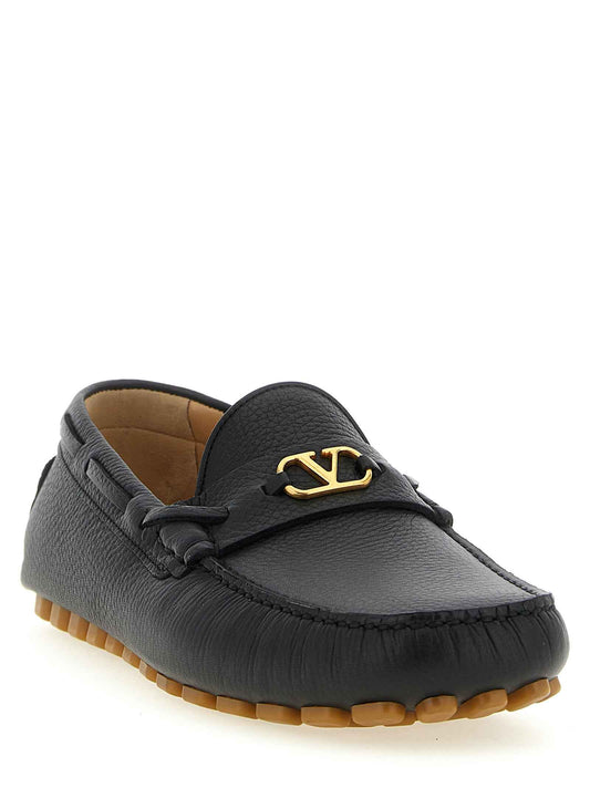 Black Calfskin Slip-On Loafers