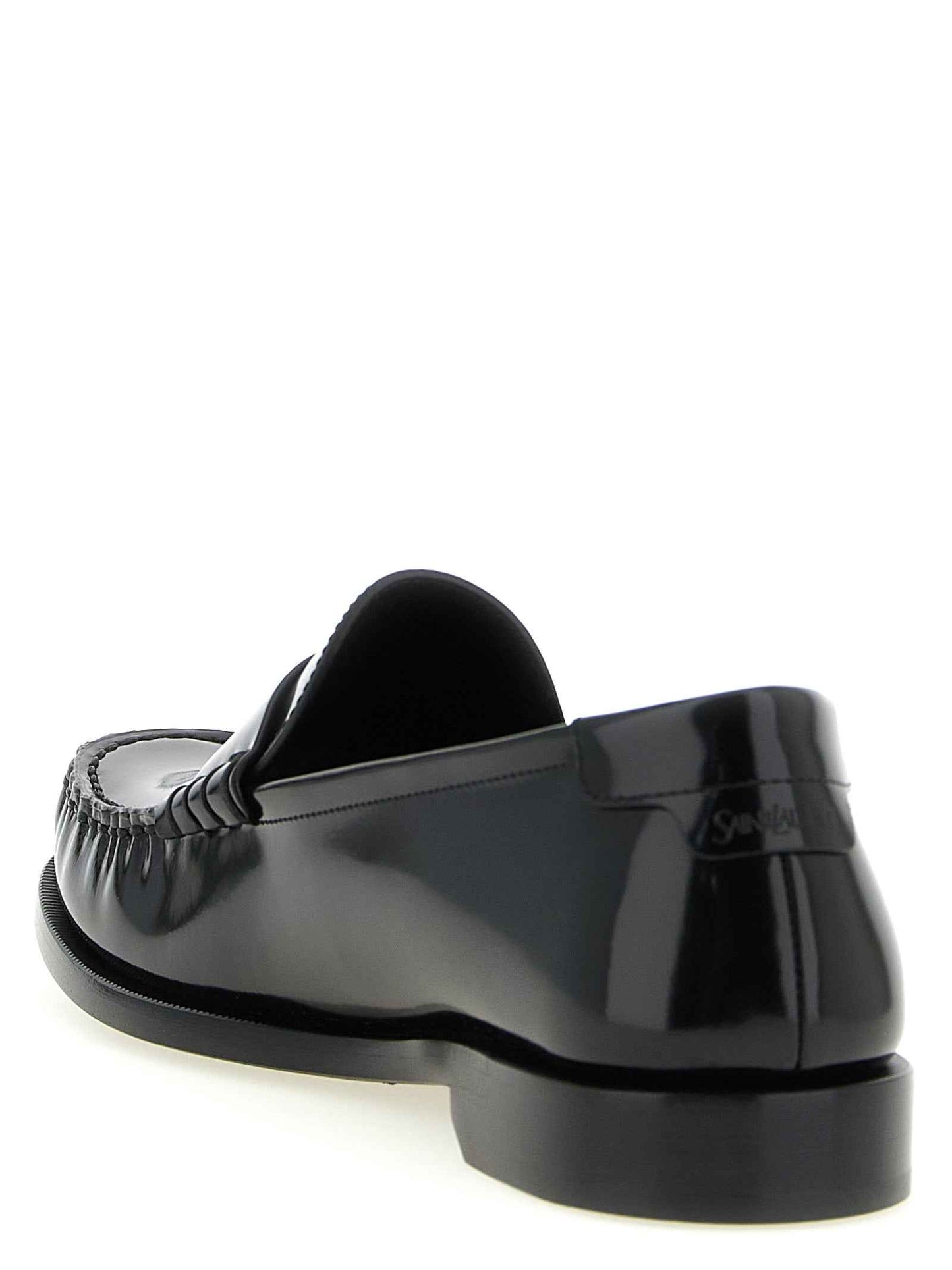 Black Calfskin Slip-On Loafers