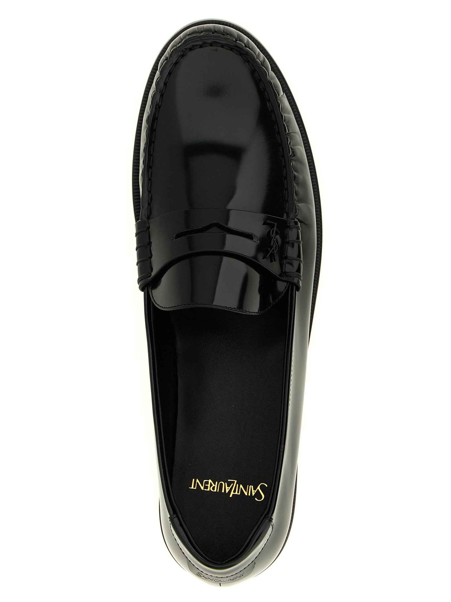 Black Calfskin Slip-On Loafers