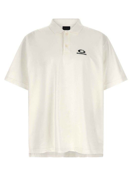 White Cotton Polo Shirt