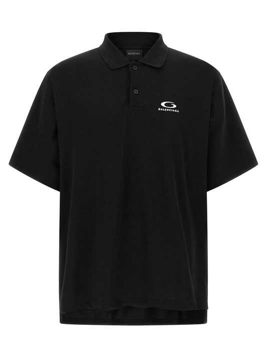 Black Cotton Polo Shirt