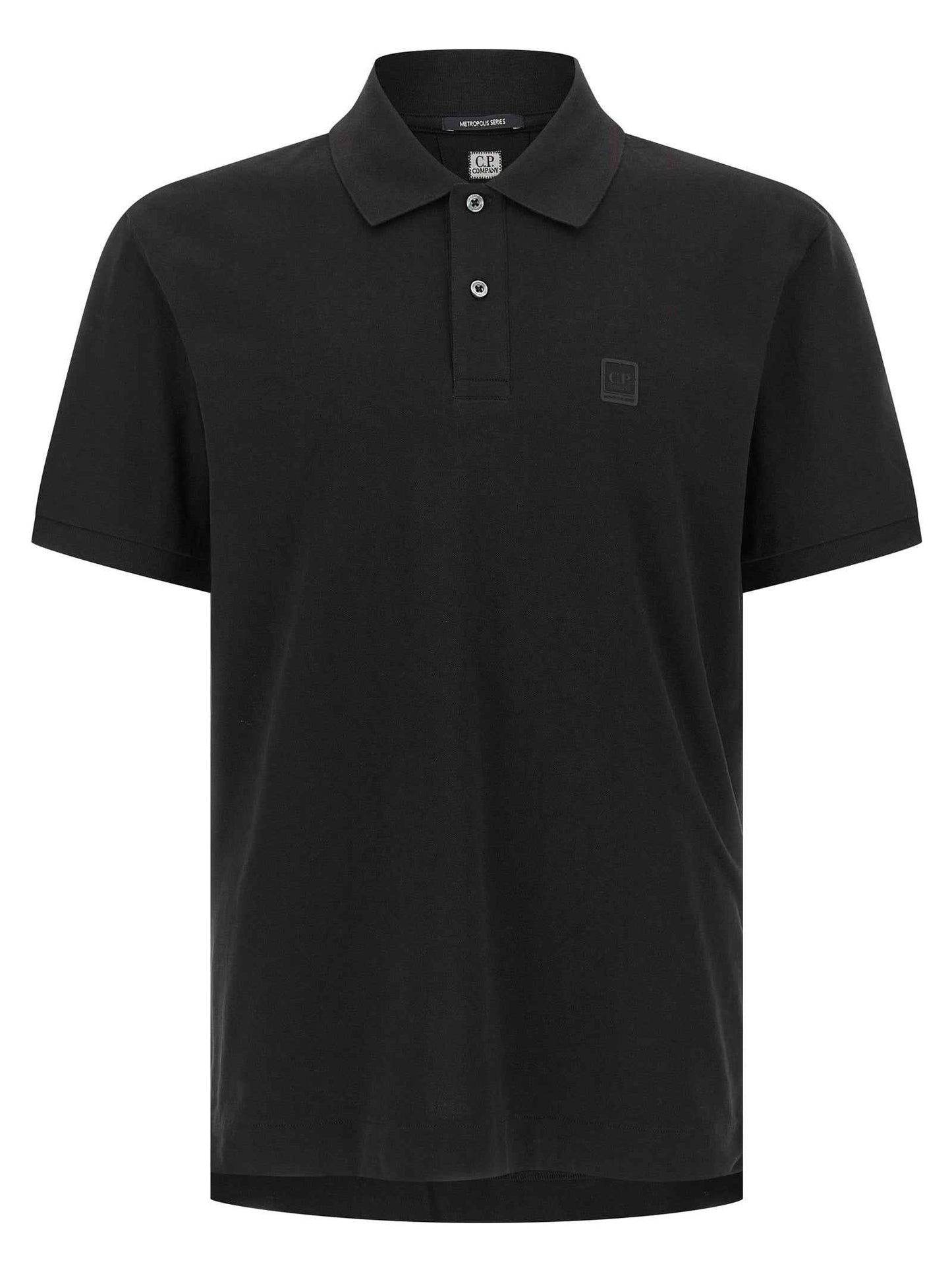Black Cotton Polo Shirt