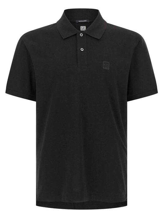 Black Cotton Polo Shirt