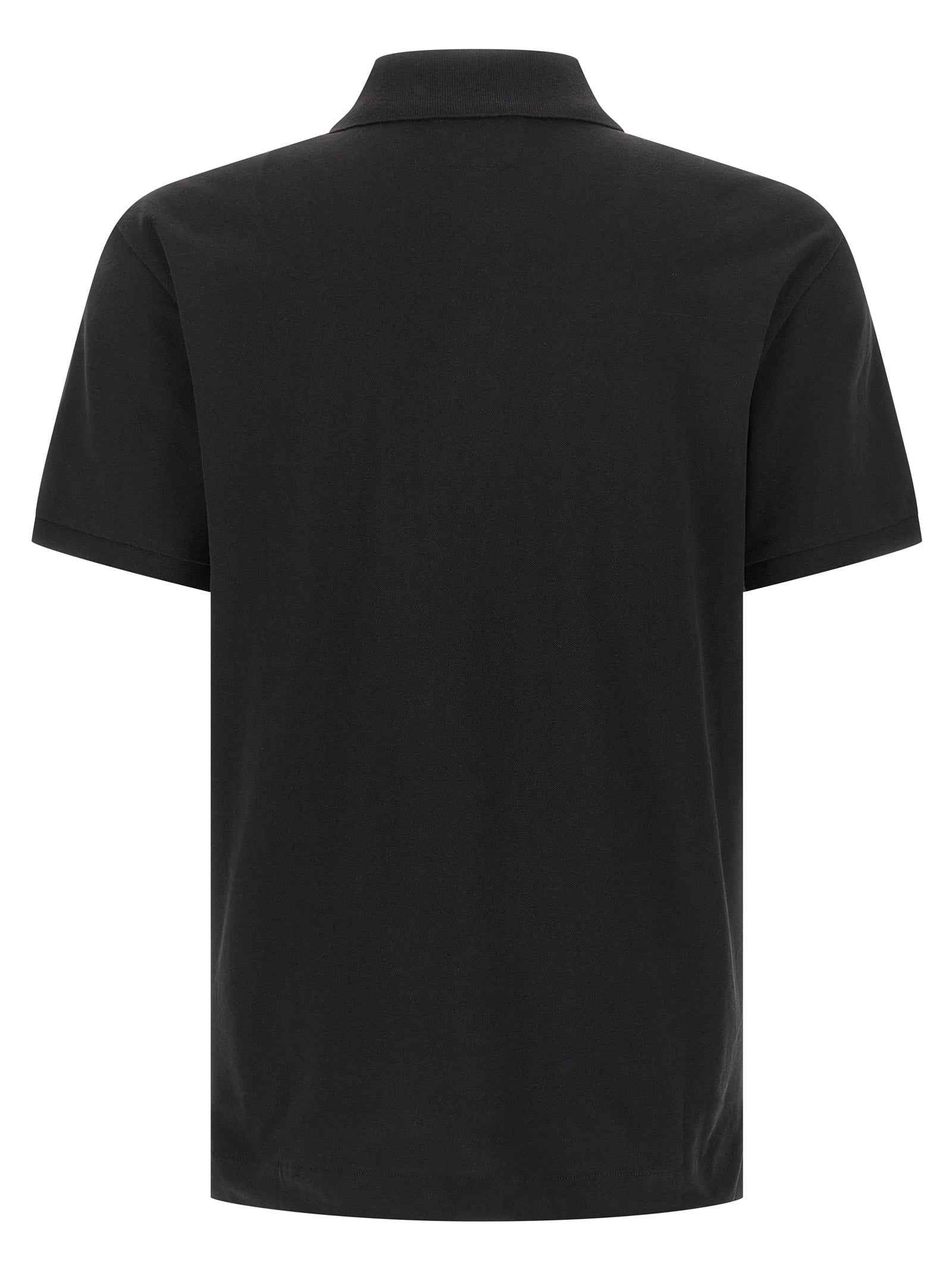Black Cotton Polo Shirt