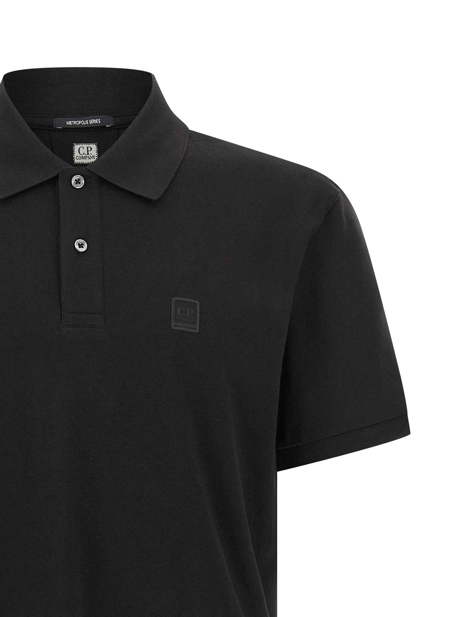 Black Cotton Polo Shirt