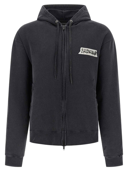 Black Cotton Sweatshirt