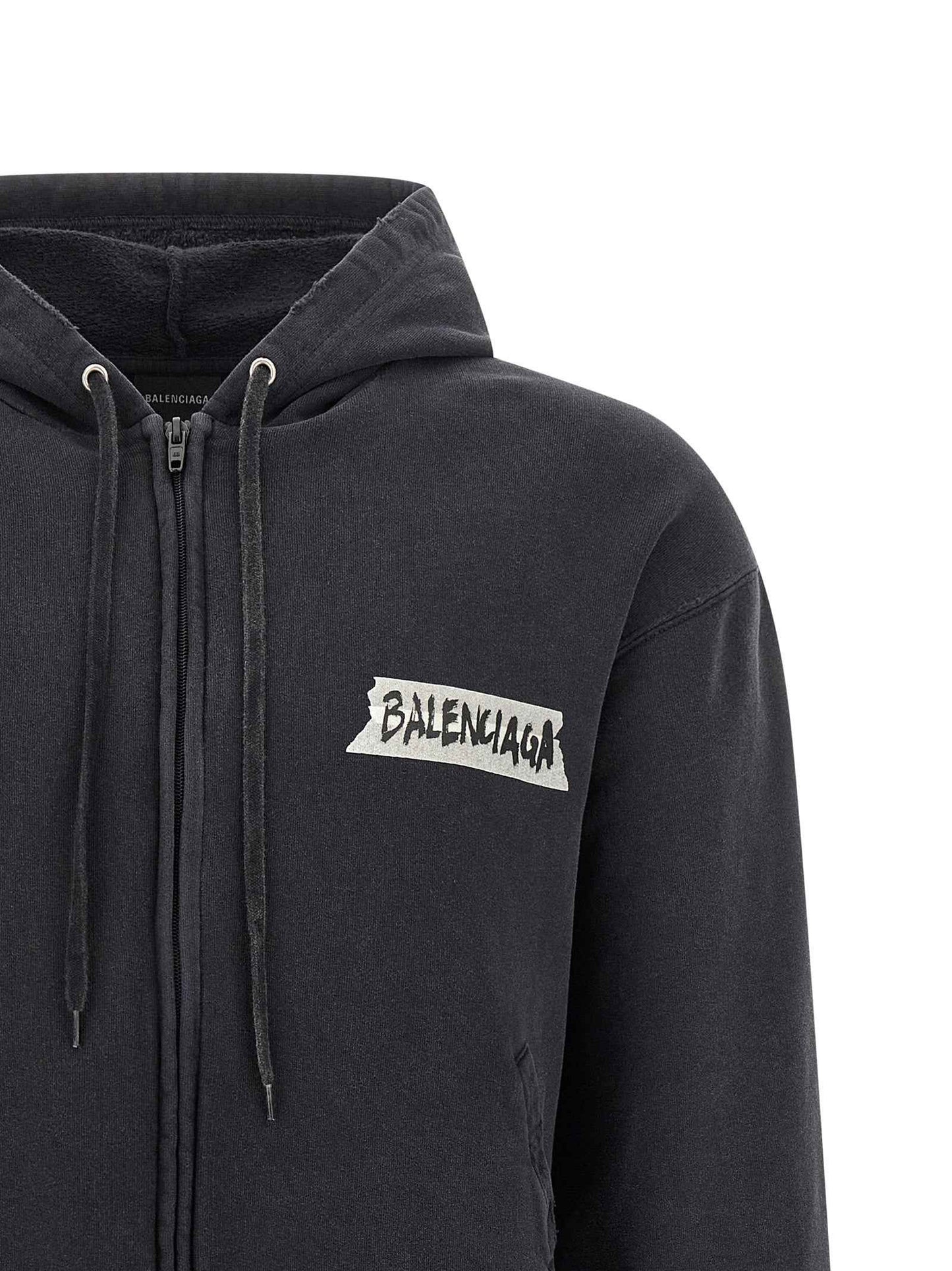 Black Cotton Sweatshirt