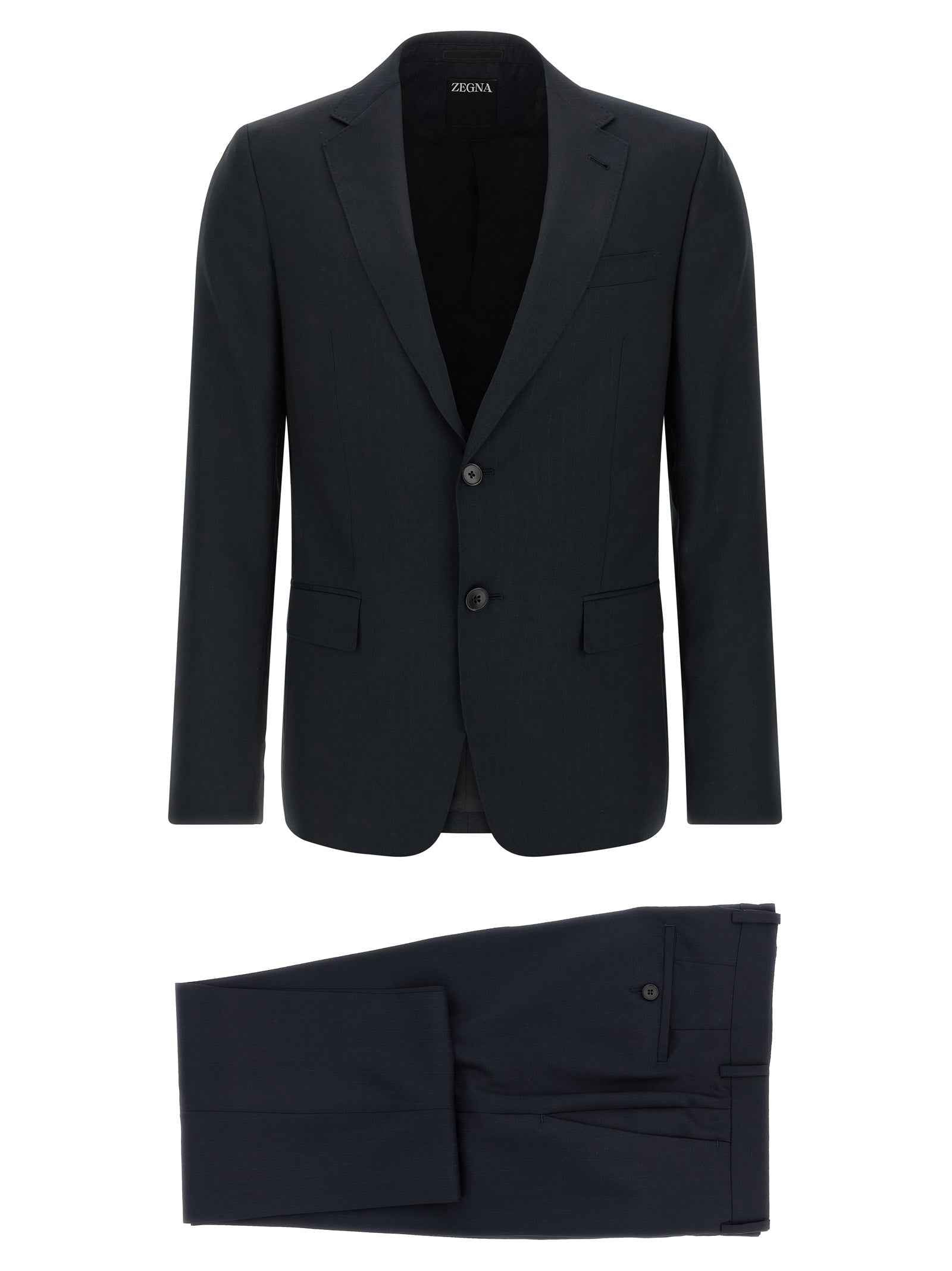Blue Wool Two-Piece Suit