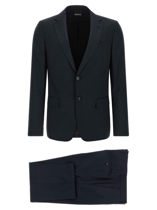 Blue Wool Two-Piece Suit