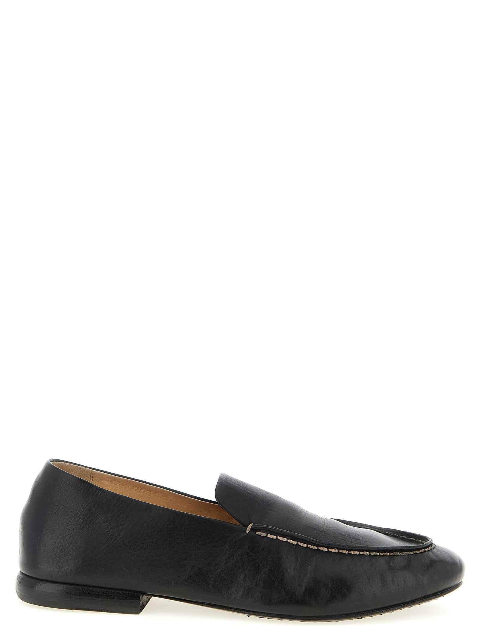 Black Calfskin Slip-On Loafers
