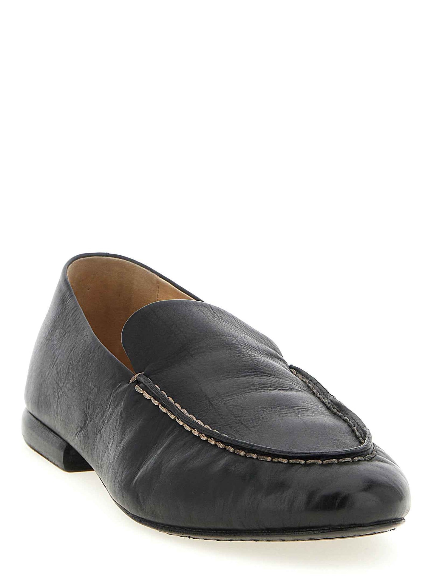 Black Calfskin Slip-On Loafers