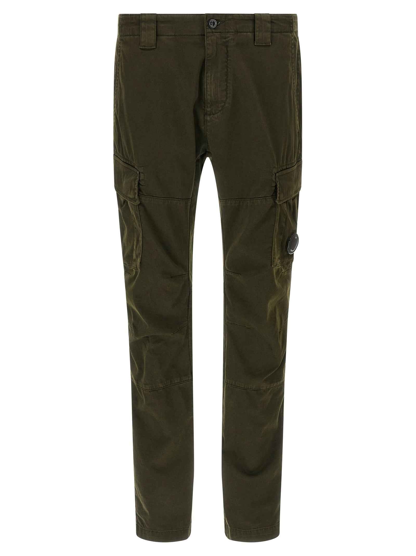 Bicolor Cotton Cargo Pants