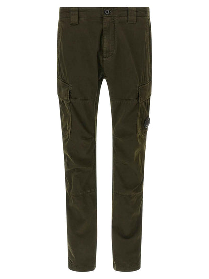 Bicolor Cotton Cargo Pants