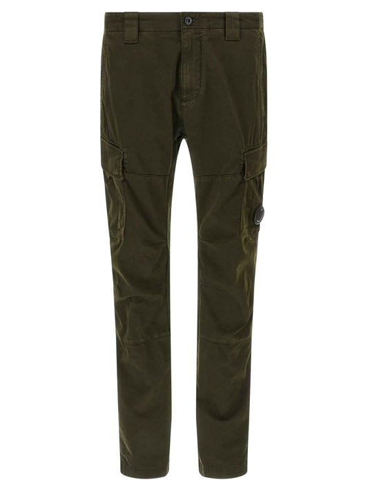 Bicolor Cotton Cargo Pants