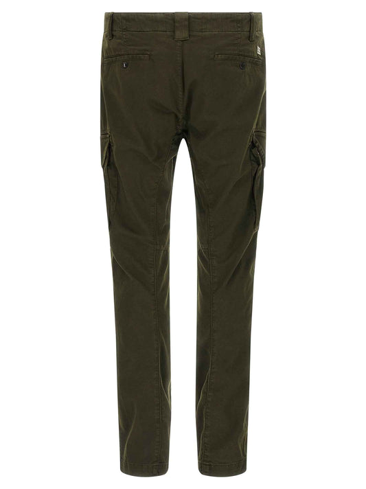 Bicolor Cotton Cargo Pants