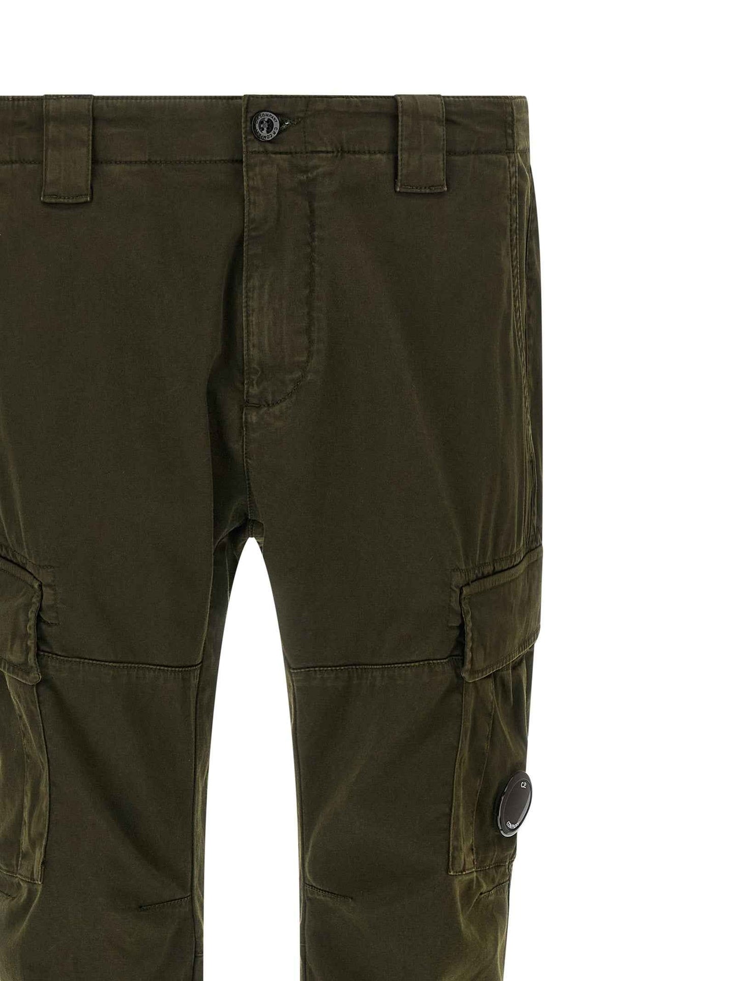 Bicolor Cotton Cargo Pants