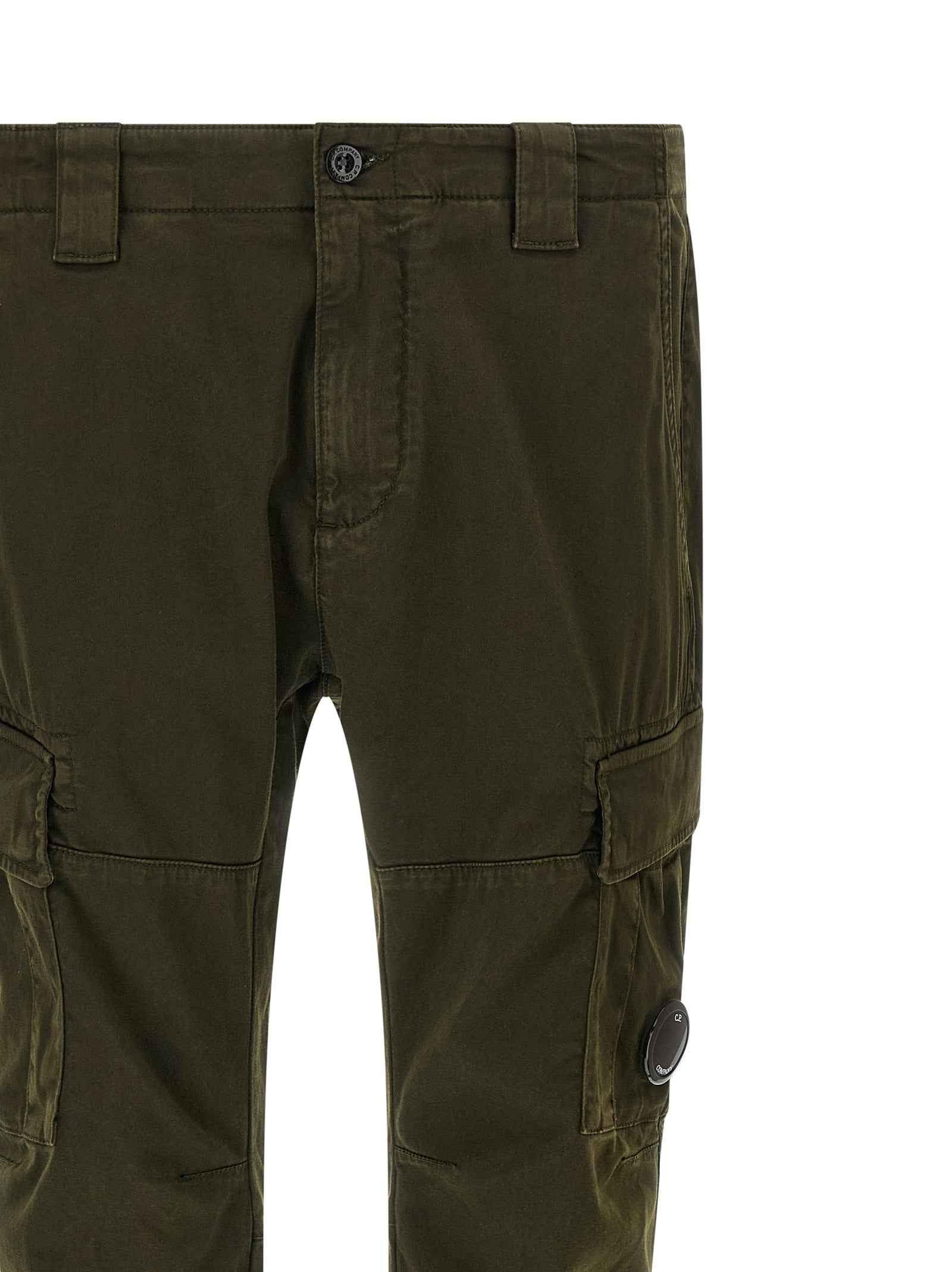 Bicolor Cotton Cargo Pants