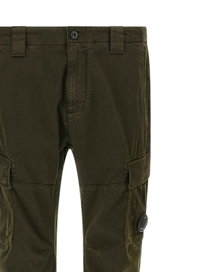 Bicolor Cotton Cargo Pants