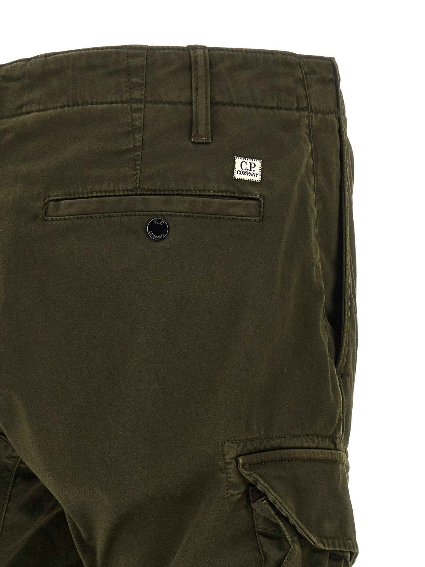 Bicolor Cotton Cargo Pants