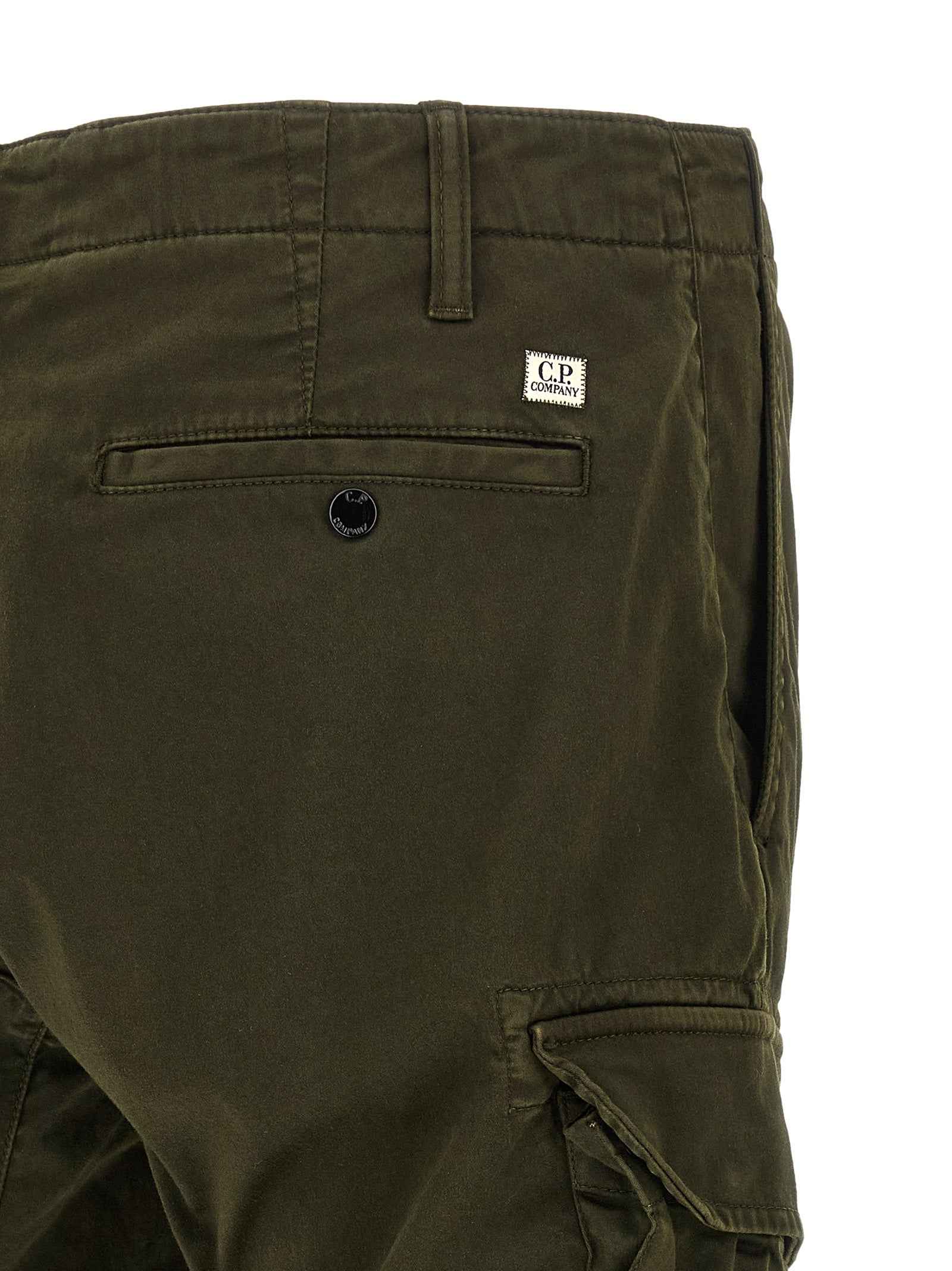 Bicolor Cotton Cargo Pants