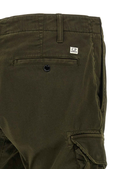 Bicolor Cotton Cargo Pants