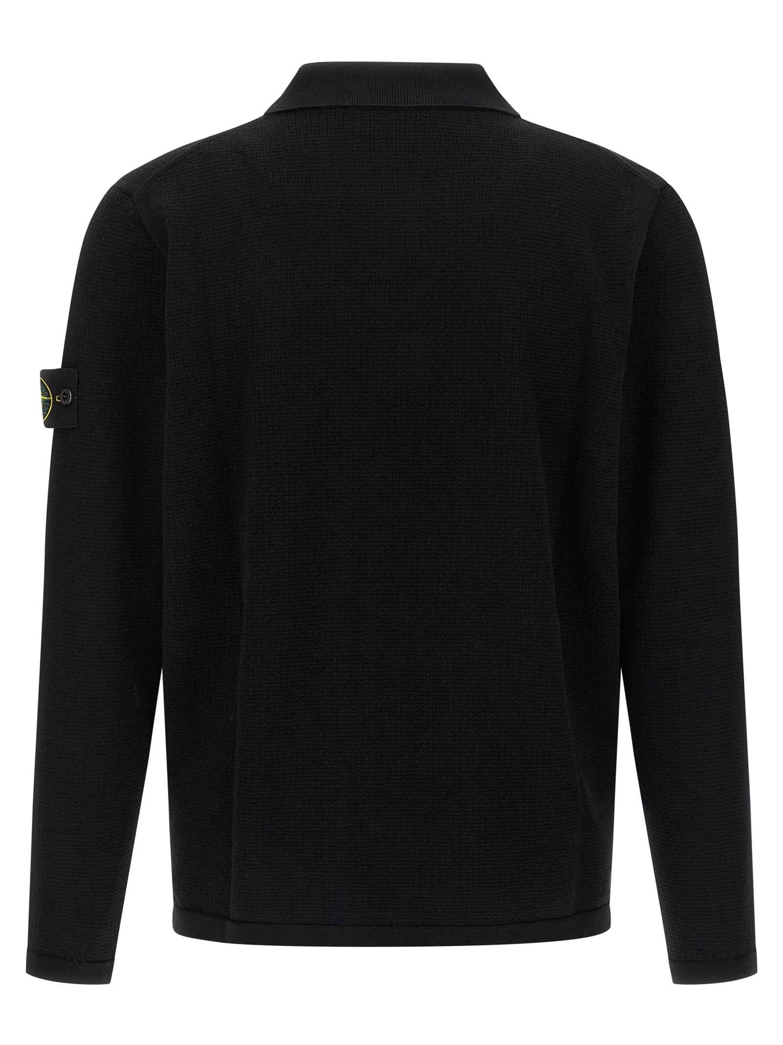 Black Cotton Polo Shirt