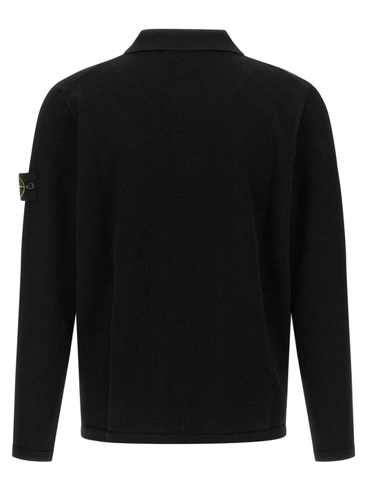 Black Cotton Polo Shirt