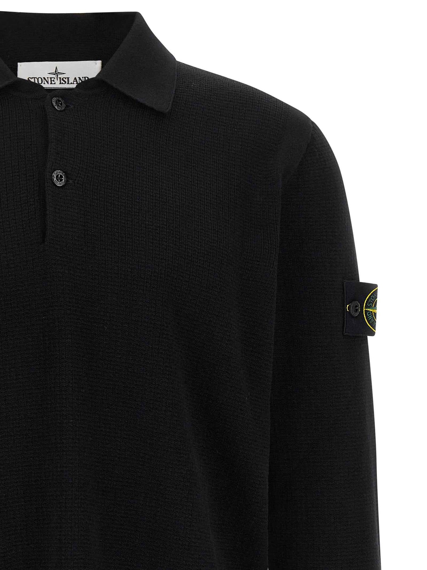 Black Cotton Polo Shirt