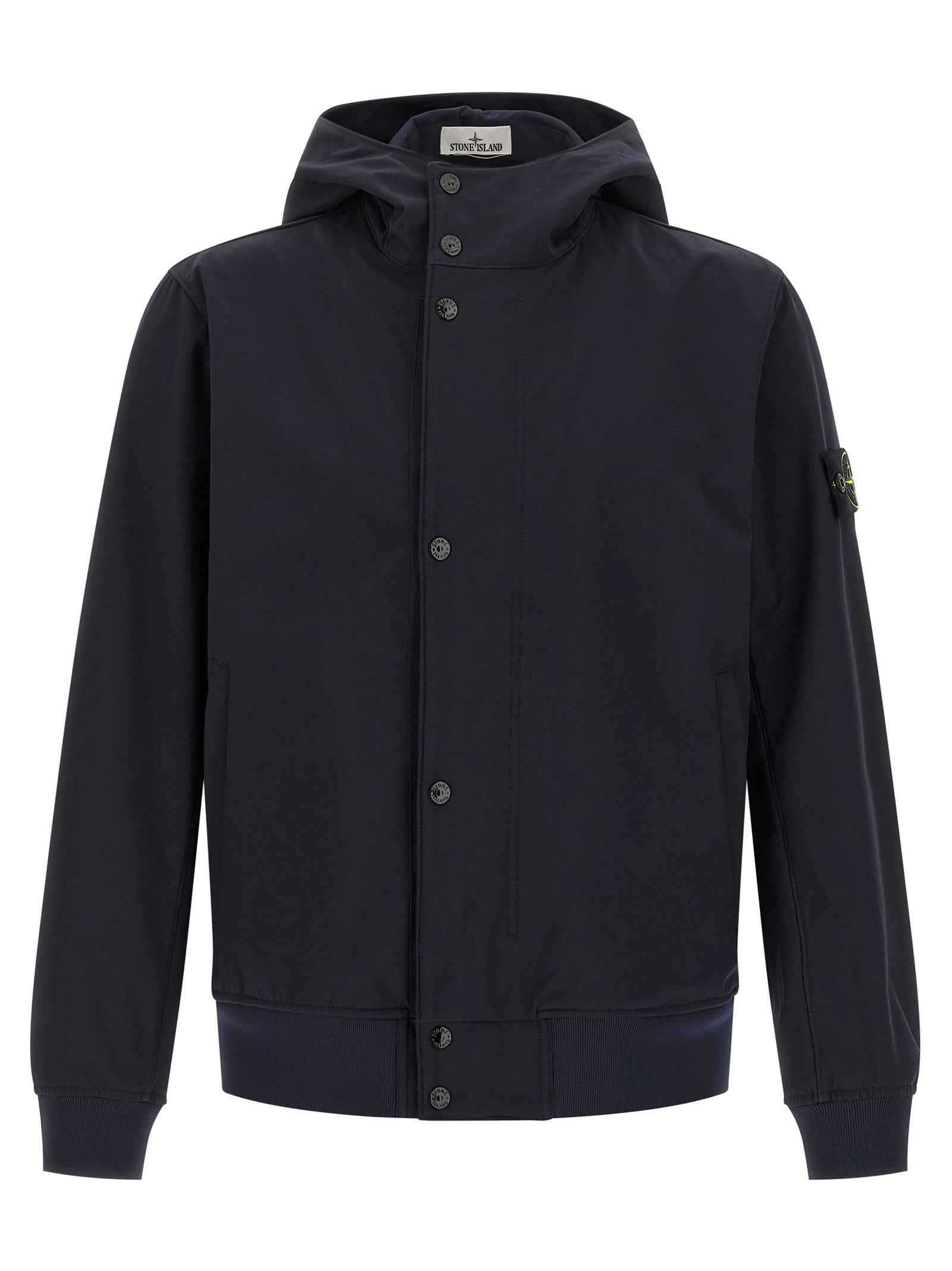 Blue Polyester Shell Jacket