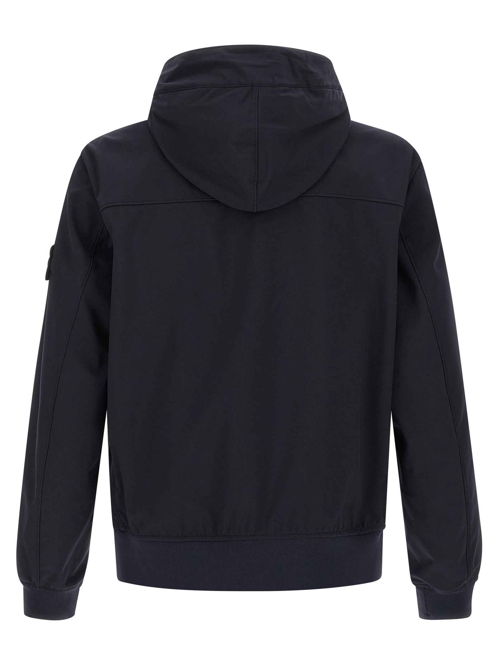 Blue Polyester Shell Jacket