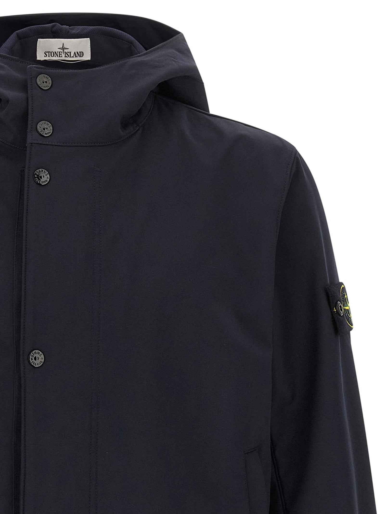 Blue Polyester Shell Jacket