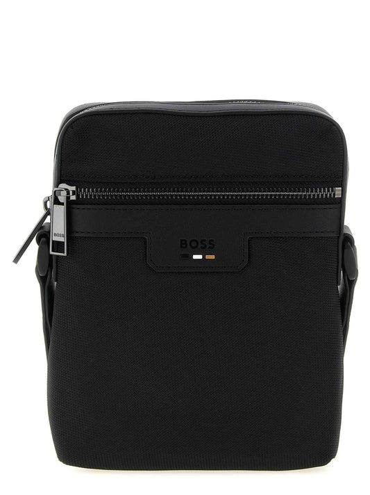 Black Polyester Crossbody Bag