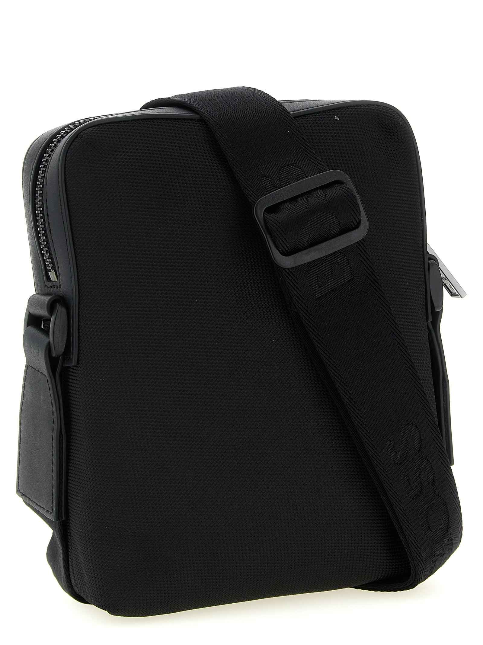 Black Polyester Crossbody Bag