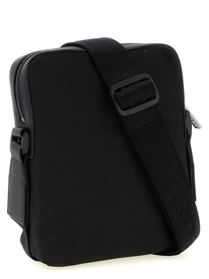 Black Polyester Crossbody Bag