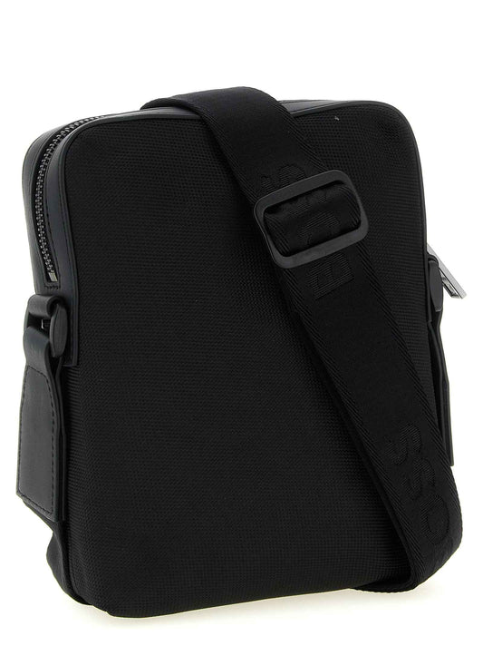 Black Polyester Crossbody Bag