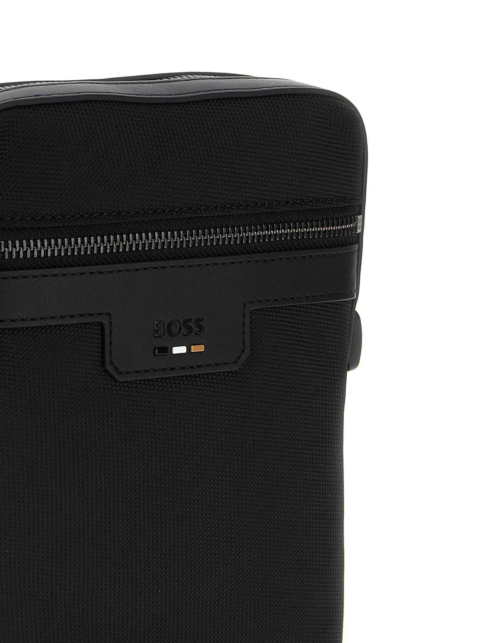 Black Polyester Crossbody Bag