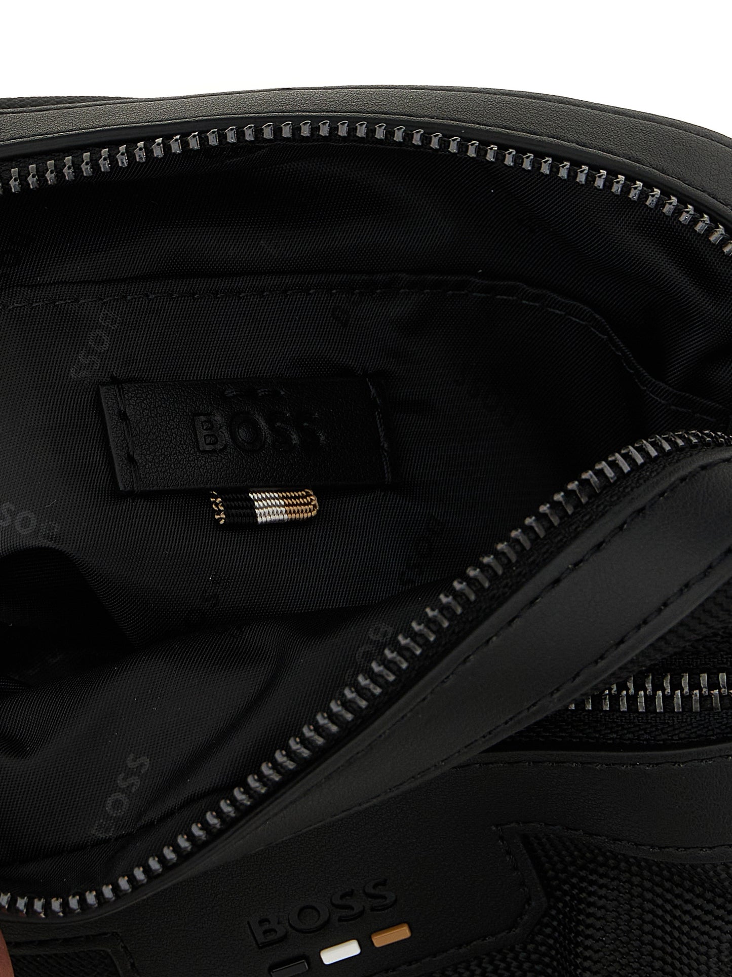 Black Polyester Crossbody Bag