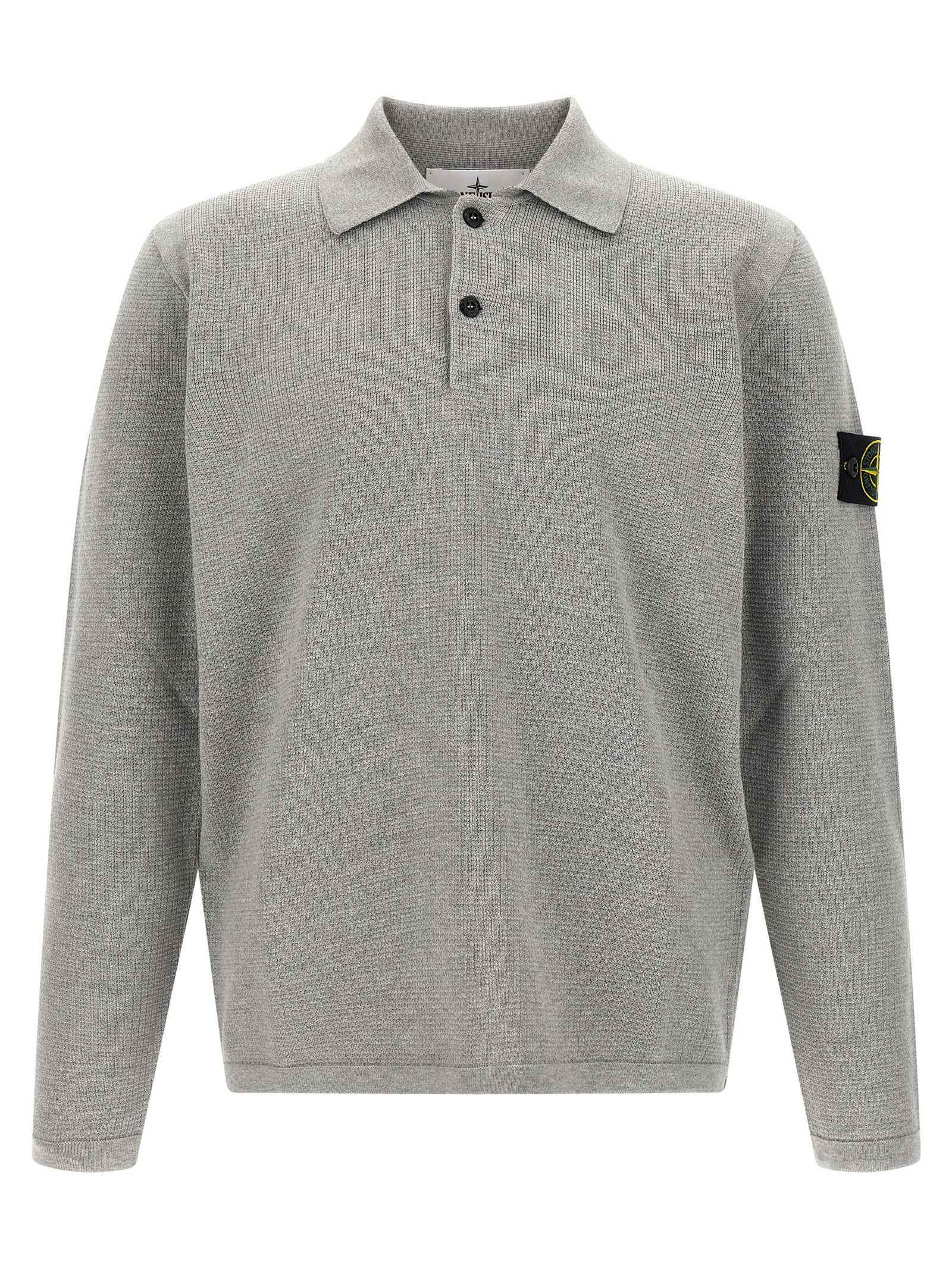 Gray Cotton Polo Shirt