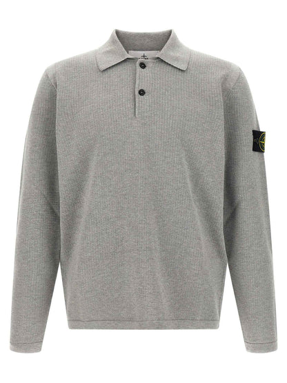 Gray Cotton Polo Shirt