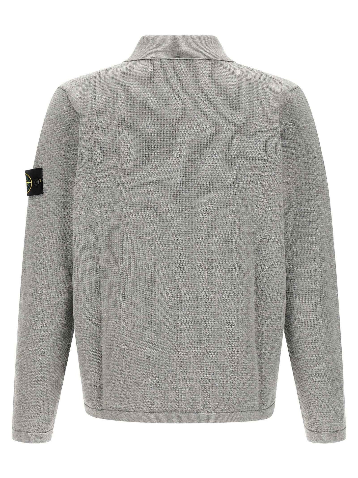 Gray Cotton Polo Shirt