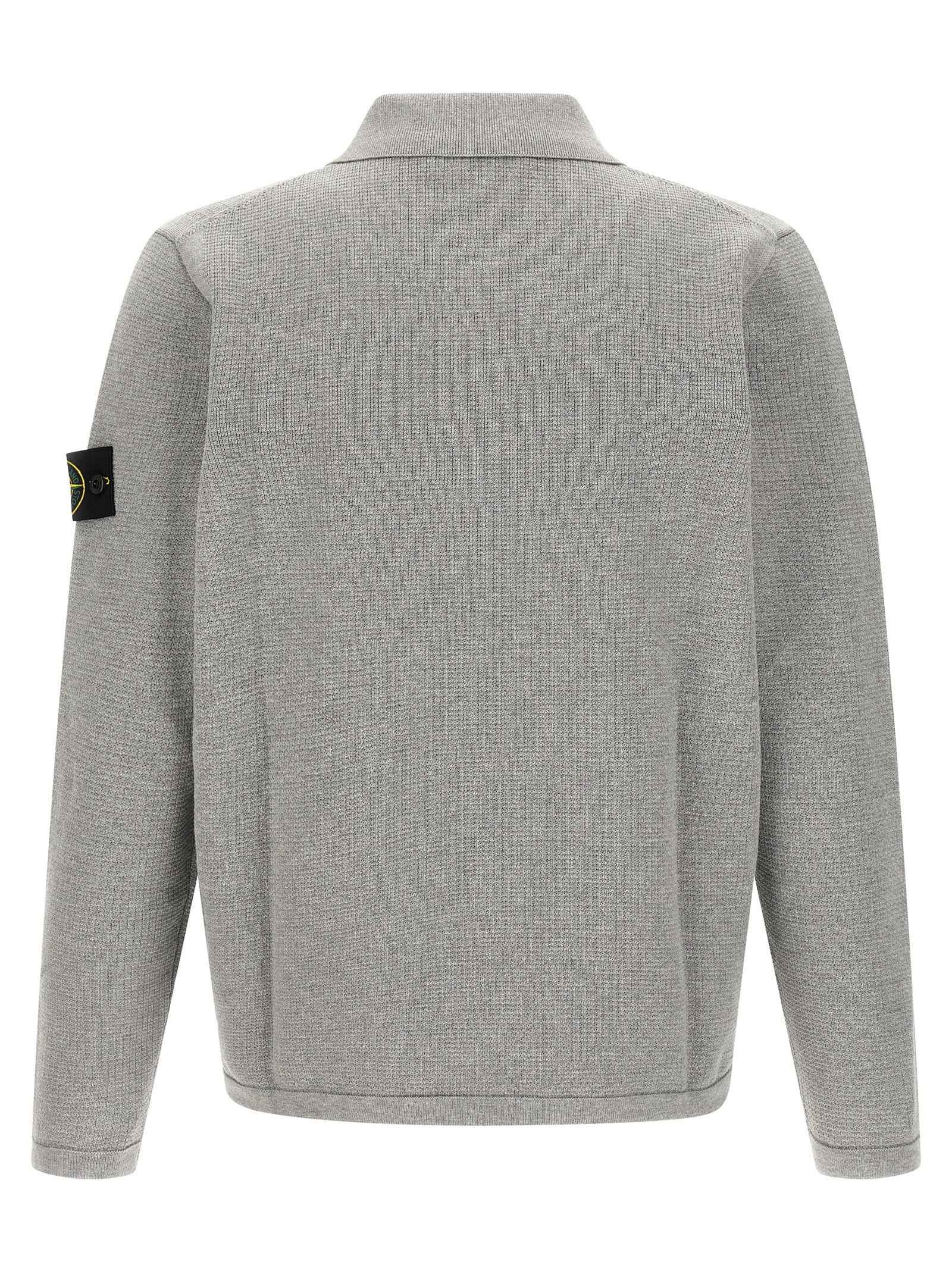 Gray Cotton Polo Shirt