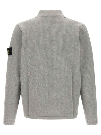 Gray Cotton Polo Shirt