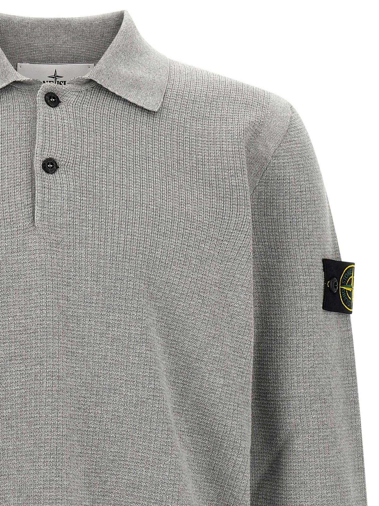 Gray Cotton Polo Shirt